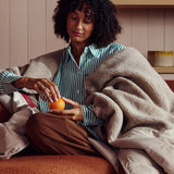 heated throw — HUGE HUG WOOLLY BEIGE