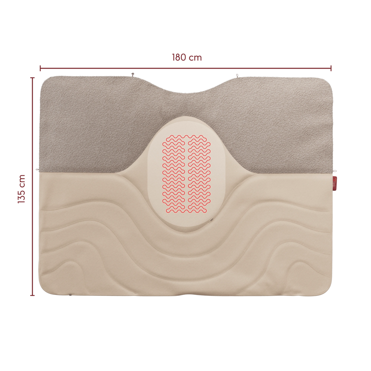 heated throw — HUGE HUG WOOLLY BEIGE